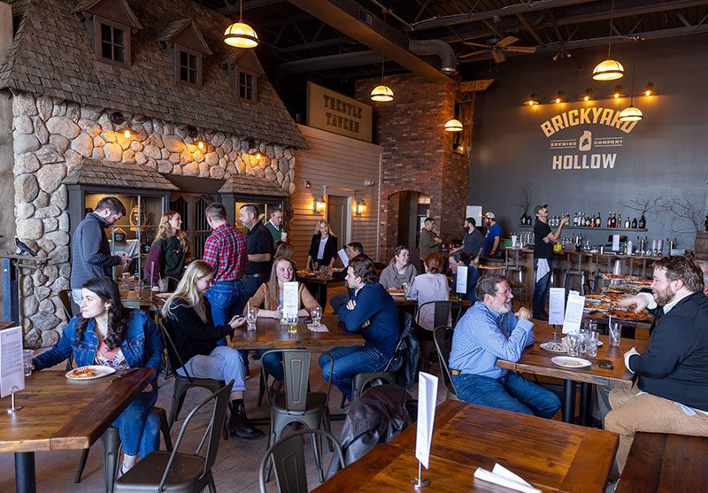 Brickyard Hollow portland dining room, perfect as a Maine event venue