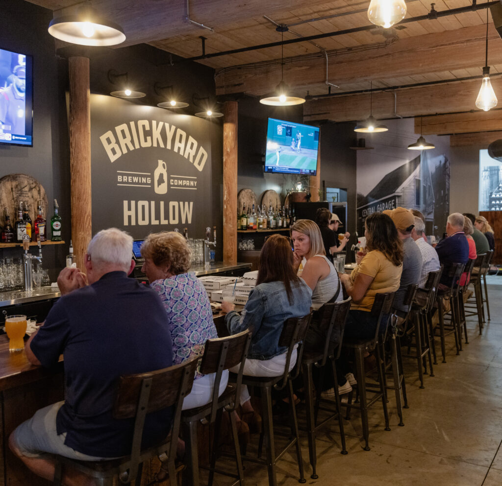 Interior of a brewery in Biddeford, ME